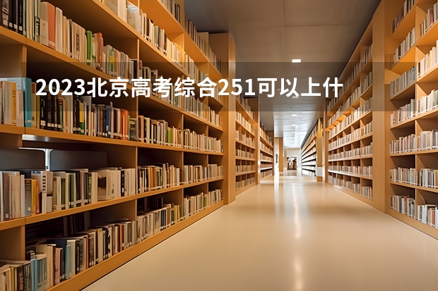 2023北京高考综合251可以上什么大学