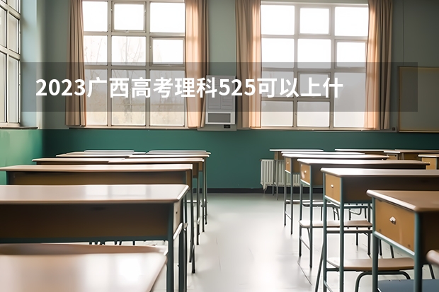 2023广西高考理科525可以上什么大学