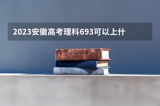 2023安徽高考理科693可以上什么大学