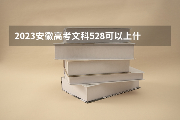 2023安徽高考文科528可以上什么大学