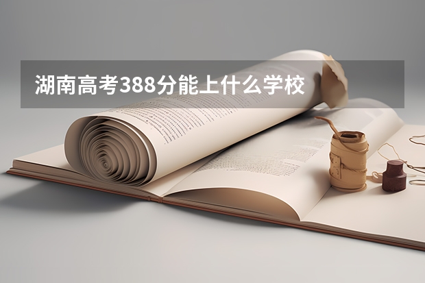 湖南高考388分能上什么学校
