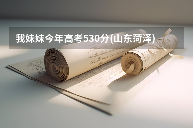 我妹妹今年高考530分(山东菏泽),请问报考什么学校好呢?有什么好的专业吗?