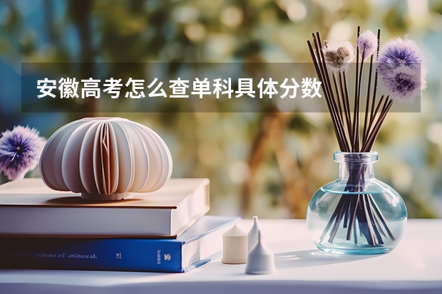 安徽高考怎么查单科具体分数