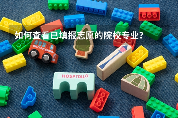 如何查看已填报志愿的院校专业？