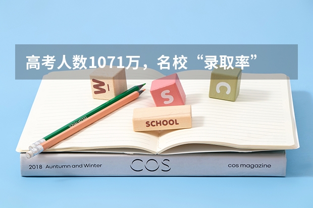高考人数1071万，名校“录取率”将会是多少？形势变化了吗？