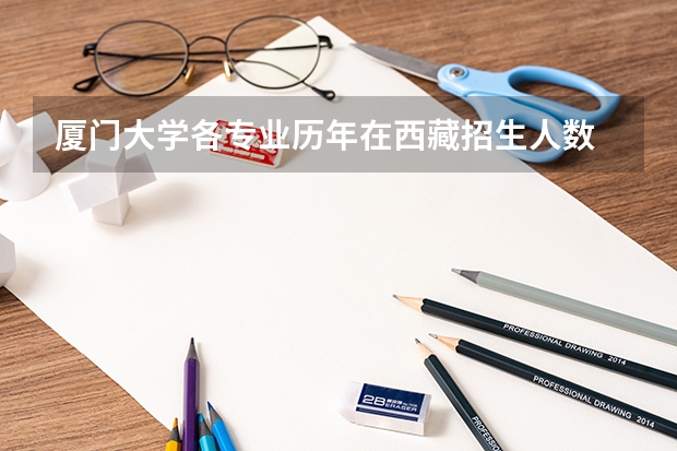 厦门大学各专业历年在西藏招生人数