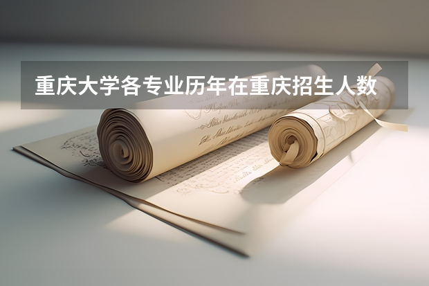 重庆大学各专业历年在重庆招生人数