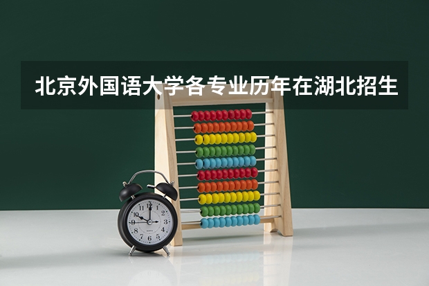 北京外国语大学各专业历年在湖北招生人数