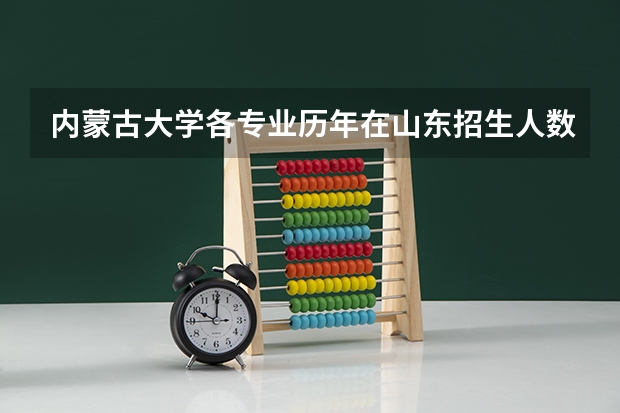 内蒙古大学各专业历年在山东招生人数