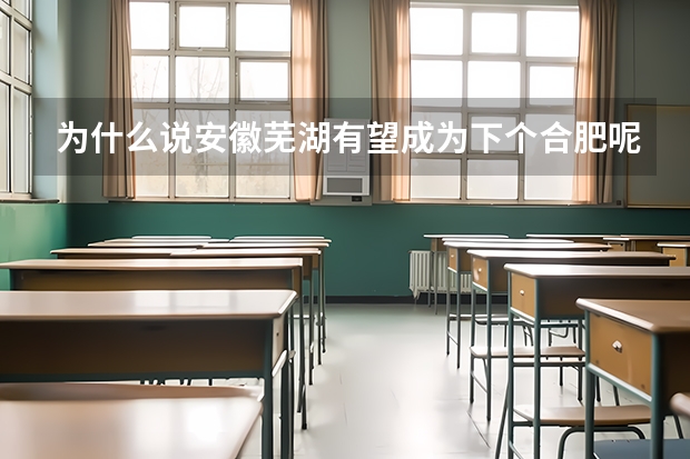 为什么说安徽芜湖有望成为下个合肥呢？