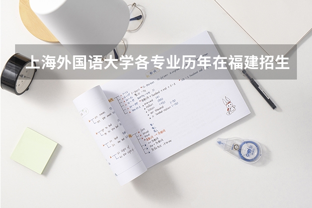 上海外国语大学各专业历年在福建招生人数