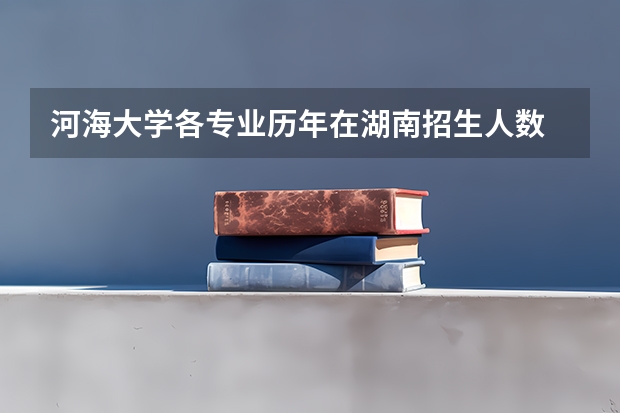 河海大学各专业历年在湖南招生人数