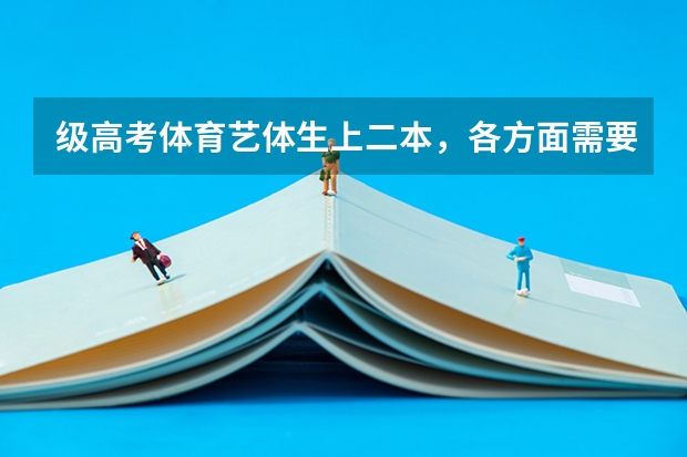 级高考体育艺体生上二本，各方面需要达到什么标准，望知情人士透露一下！ 我是贵州的，也是学体