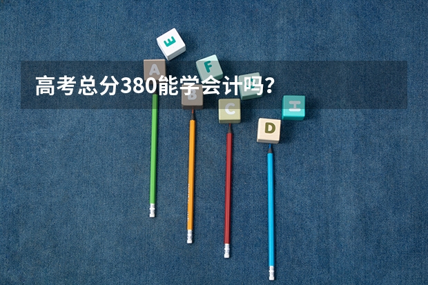 高考总分380能学会计吗？