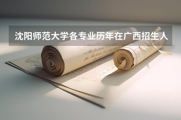 沈阳师范大学各专业历年在广西招生人数