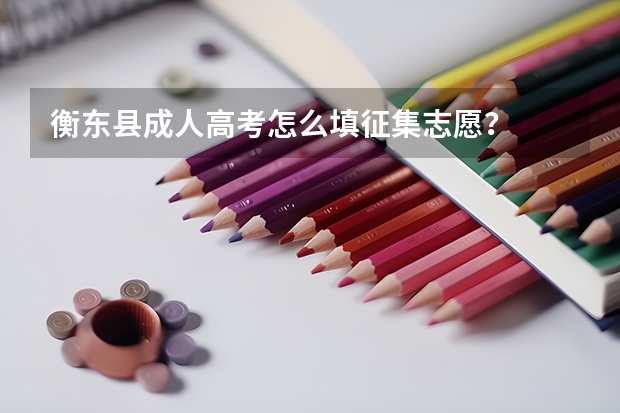 衡东县成人高考怎么填征集志愿？