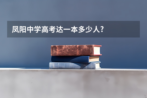 凤阳中学高考达一本多少人?
