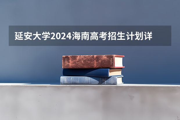 延安大学2024海南高考招生计划详解