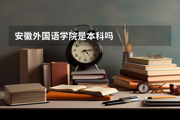 安徽外国语学院是本科吗