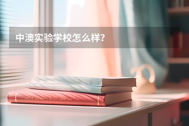 中澳实验学校怎么样？