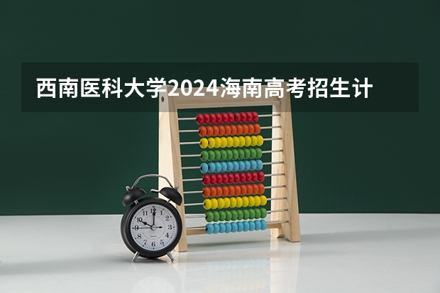 西南医科大学2024海南高考招生计划详解