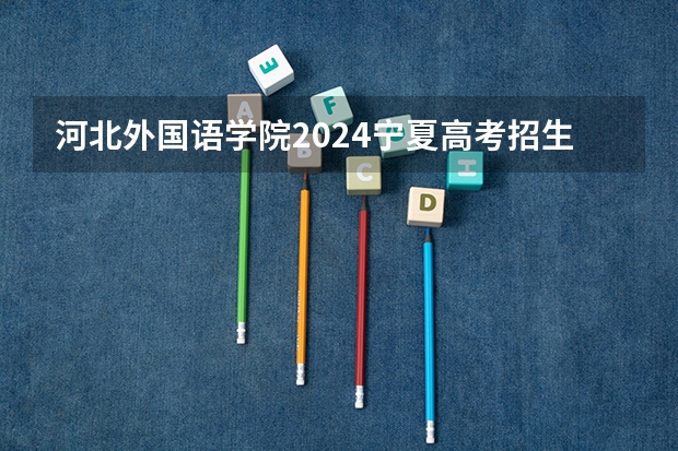 河北外国语学院2024宁夏高考招生计划详解