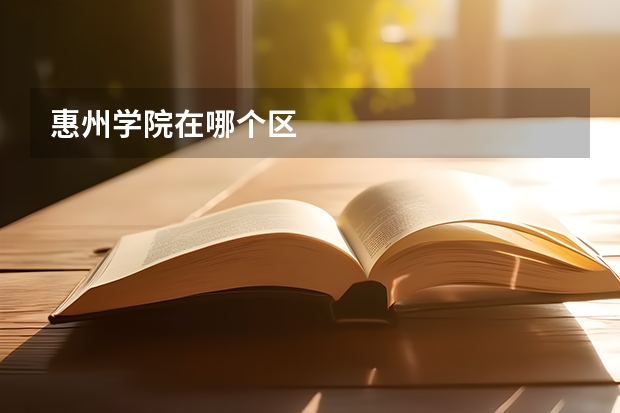 惠州学院在哪个区